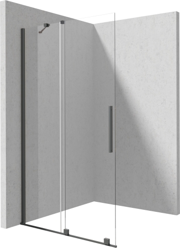 Deante PRIZMA 100 cm Walk-in tolóajtós zuhanyfal, titanium KTJ_D30R