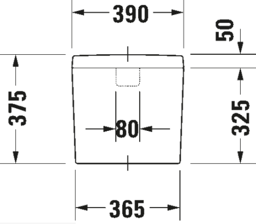 Duravit D-Code monoblokk WC-tartály alsó vízbekötéssel 0927100004