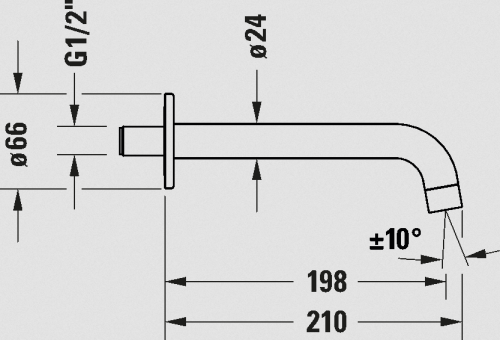 Duravit DuraStyle Basic kádbeömlő, króm N15240010010