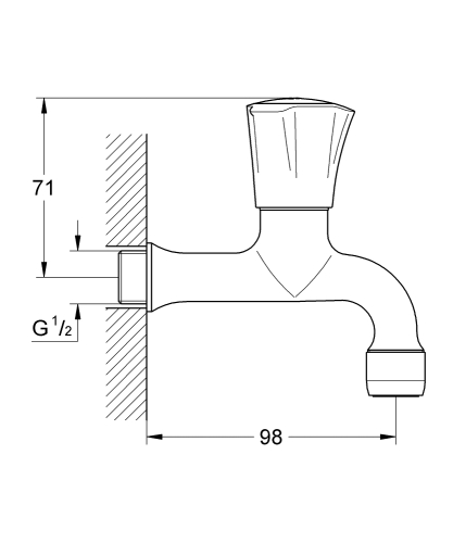 Grohe Costa L kifolyószelep, króm 30098001