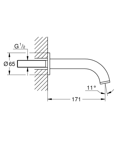 Grohe Atrio kádkifolyó, Brushed Hard Graphite 13487AL0