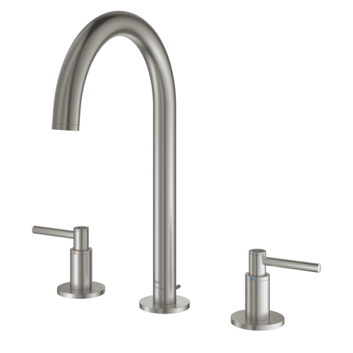 Grohe Atrio 3-lyukas mosdócsaptelep L-es méret, supersteel 20649DC0