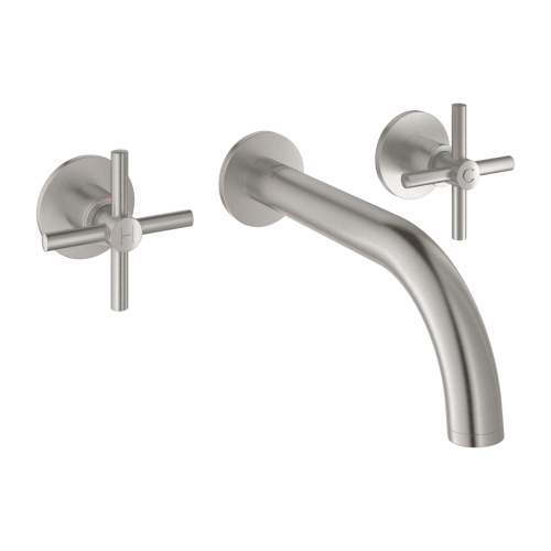 Grohe Atrio 3-lyukas mosdócsaptelep M-es méret, supersteel 20661DC0