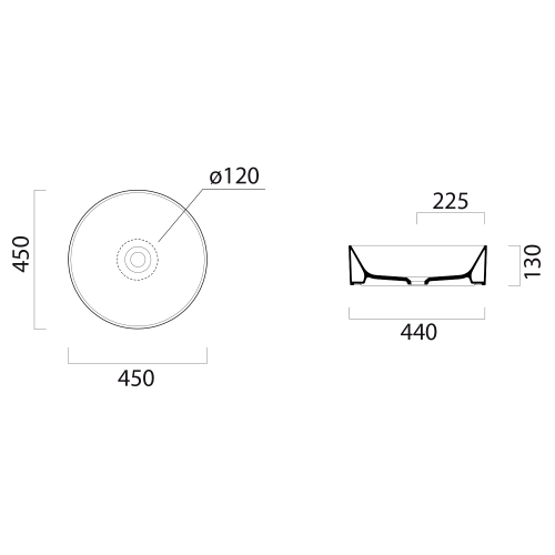 Sapho GSI KUBE X 45 cm kerámiamosdó, matt fehér 942709
