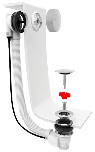 Sapho POLYSAN 800 mm bovdenes kád le- és túlfolyó, fehér 71852.10