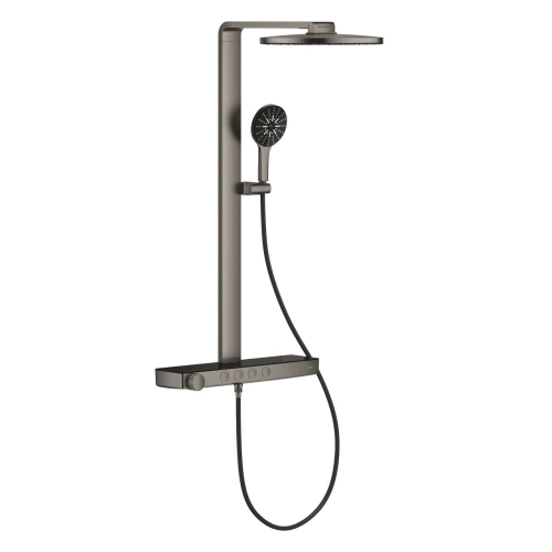 Grohe Rainshower Aqua Pure termosztátos zuhanyrendszer falra szerelésre, brushed hard graphite 101680AL00