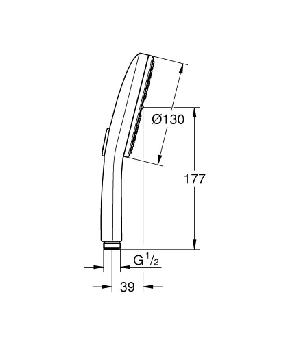 Grohe Rainshower Aqua kézizuhany, 3 féle vízsugárral, brushed cool sunrise 101676GN00