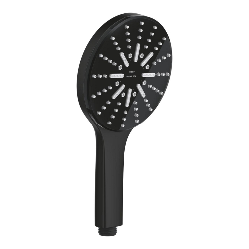 Grohe Rainshower Aqua kézizuhany, 3 féle vízsugárral, phantom black 101676KF00