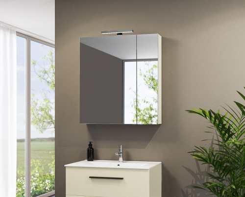 Tboss Mirror Box Vesna 75x80 cm-es tükrös szekrény led világítással, powerboxxal, sonoma szín