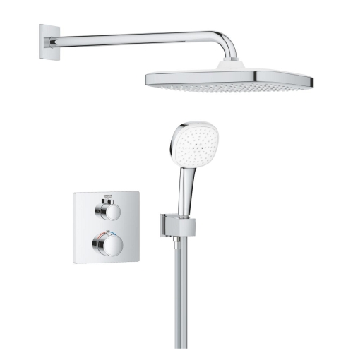 Grohe Grohtherm falsík alatti zuhanyrendszer Tempesta 250 Cube-val, króm 1039950000