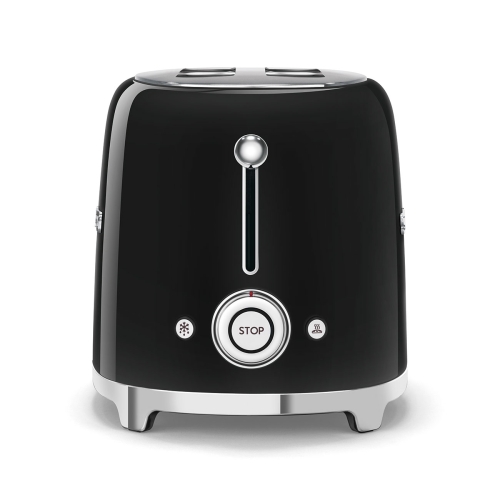 SMEG retro 2 szeletes kenyérpirító, fekete TSF01BLEU