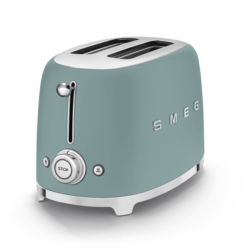 SMEG retro 2 szeletes kenyérpirító, smaragdzöld TSF01EGMEU