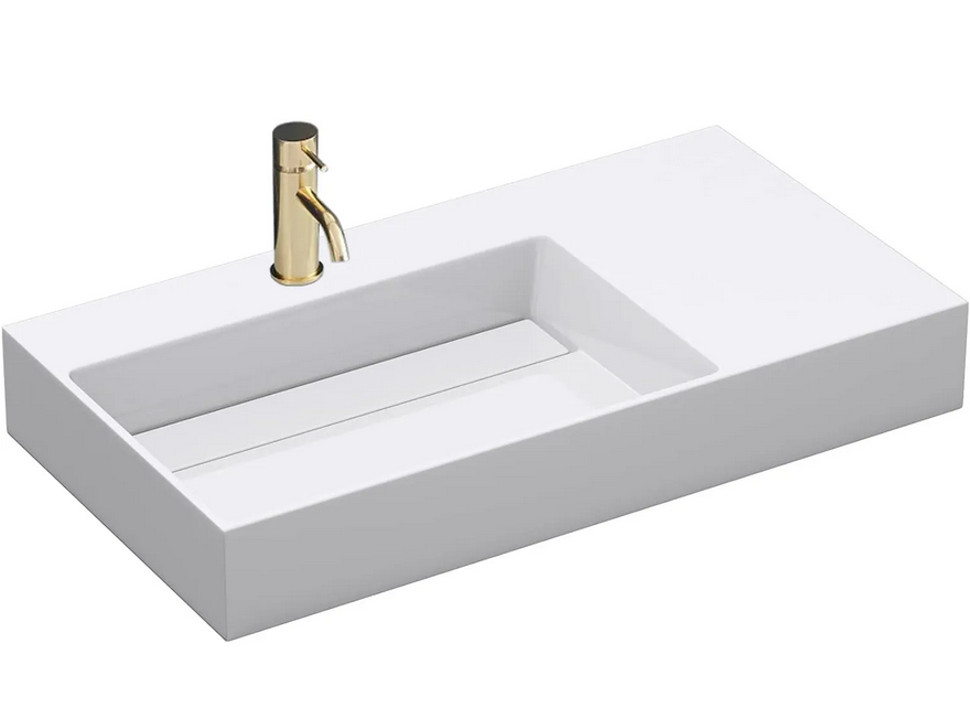 Rea Archi pultra ültethető mosdó 75x45 cm, fehér REA-U4300