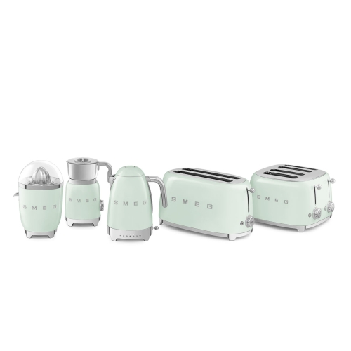 SMEG retro 4 szeletes kenyérpirító, világoszöld TSF02PGEU
