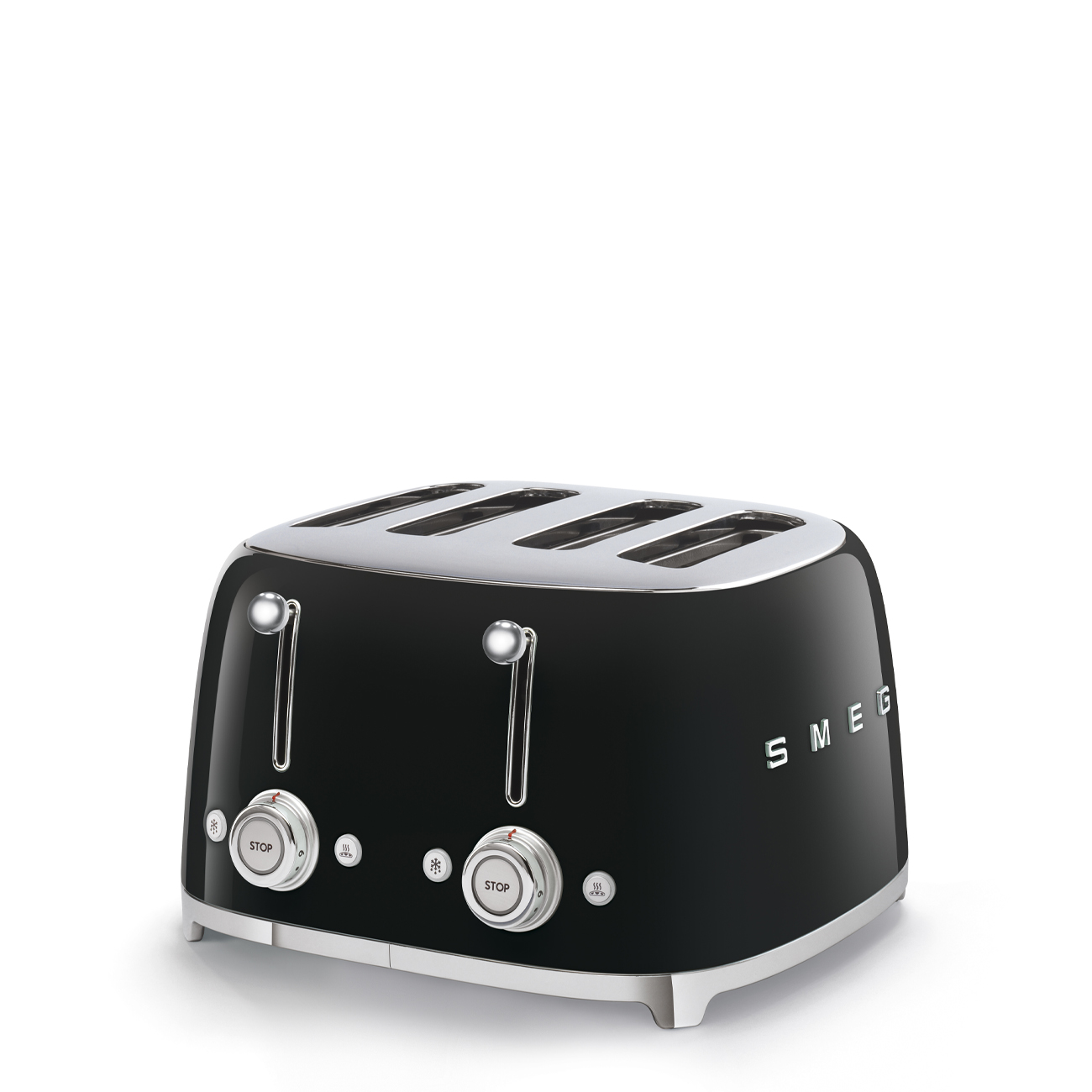 SMEG retro 2x2 szeletes kenyérpirító, fekete TSF03BLEU