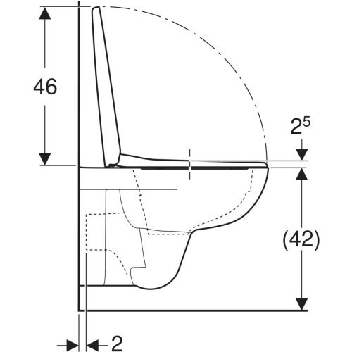 Geberit Selnova fali WC mélyöblítésű készlet, Rimfree, WC-ülőkével 501.751.00.1