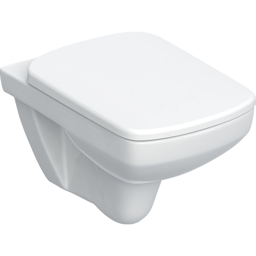 Geberit Selnova Square fali WC mélyöblítésű készlet, Rimfree, WC-ülőkével 501.961.00.1