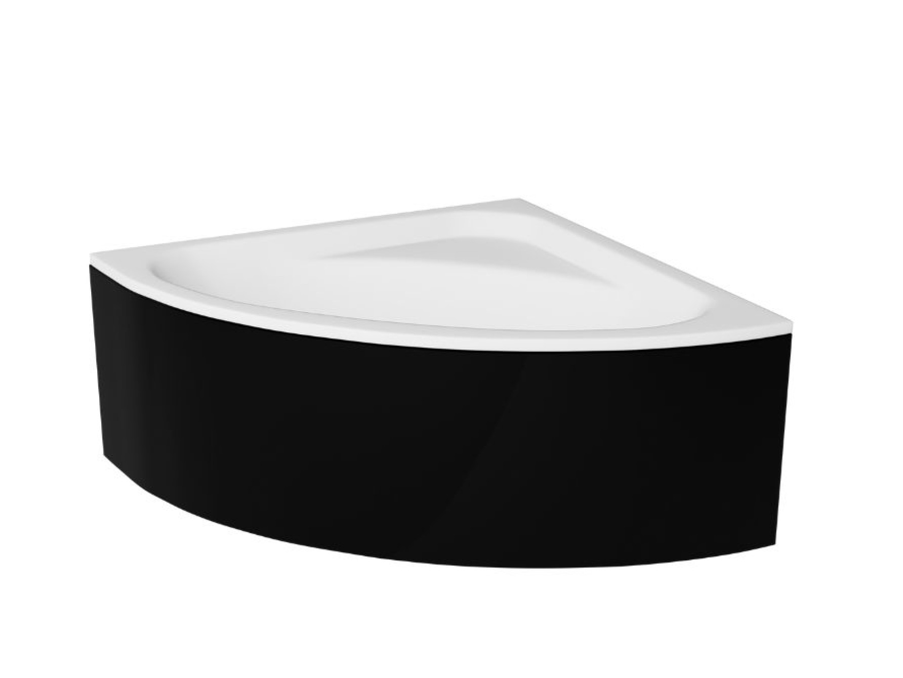 Besco LUKSJA 148 cm kád előlap, matt fekete OAL-150-NSC