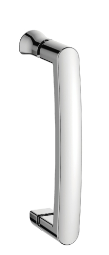 Roltechnik MUNDIS 80x80 cm íves zuhanykabin Tweed üveggel, króm N0804