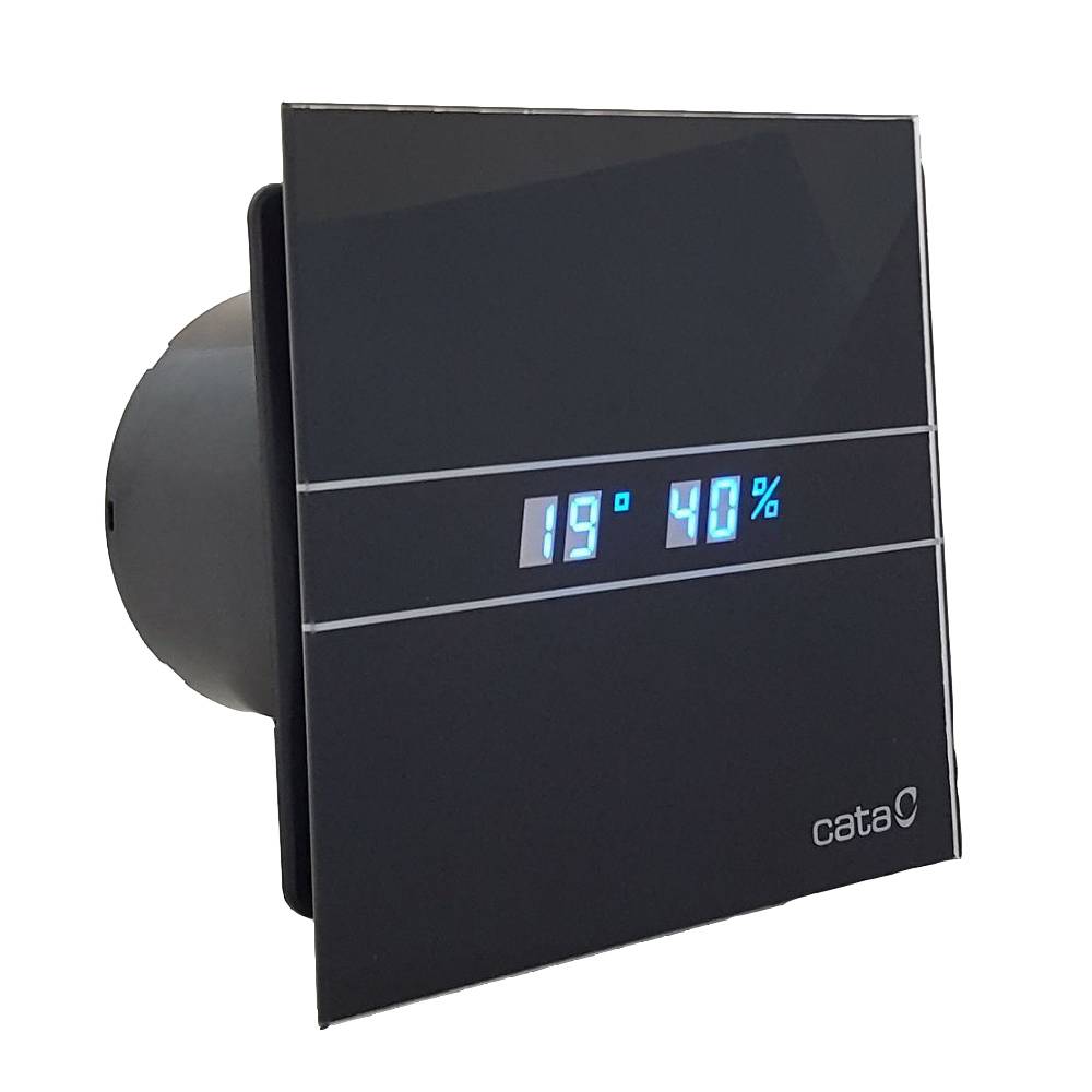 Cata E-100MTH BK ventilátor utószellőztető/páraérzékelő funkcióval, fekete 00900603