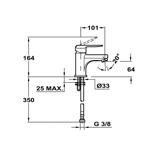 Strohm Teka Inca mosdó csaptelep, króm 5334612 (K)