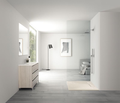 AREZZO design STONE 90x90 cm pala hatású öntött márvány zuhanytálca, beige AR-DYT099LBG