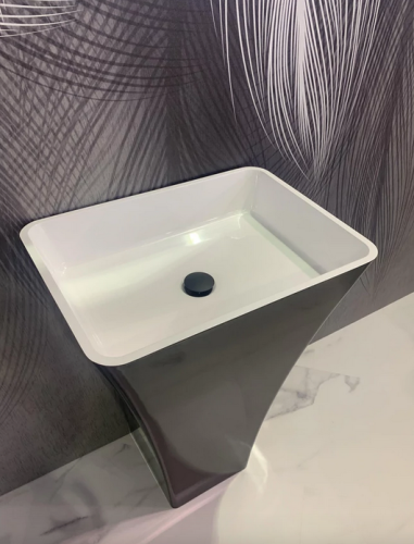 LUNART Adrienne álló mosdó, fényes RAL 9005 - Black 5999123009647