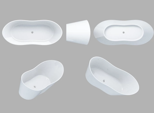 LUNART Tiffany 180x75 cm szabadonálló kád, fényes fehér 5999123007032