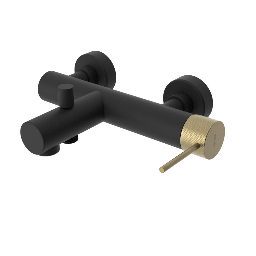 Sapho ULTRASAN fali kádtöltő csaptelep, matt fekete/matt arany UT010VBG