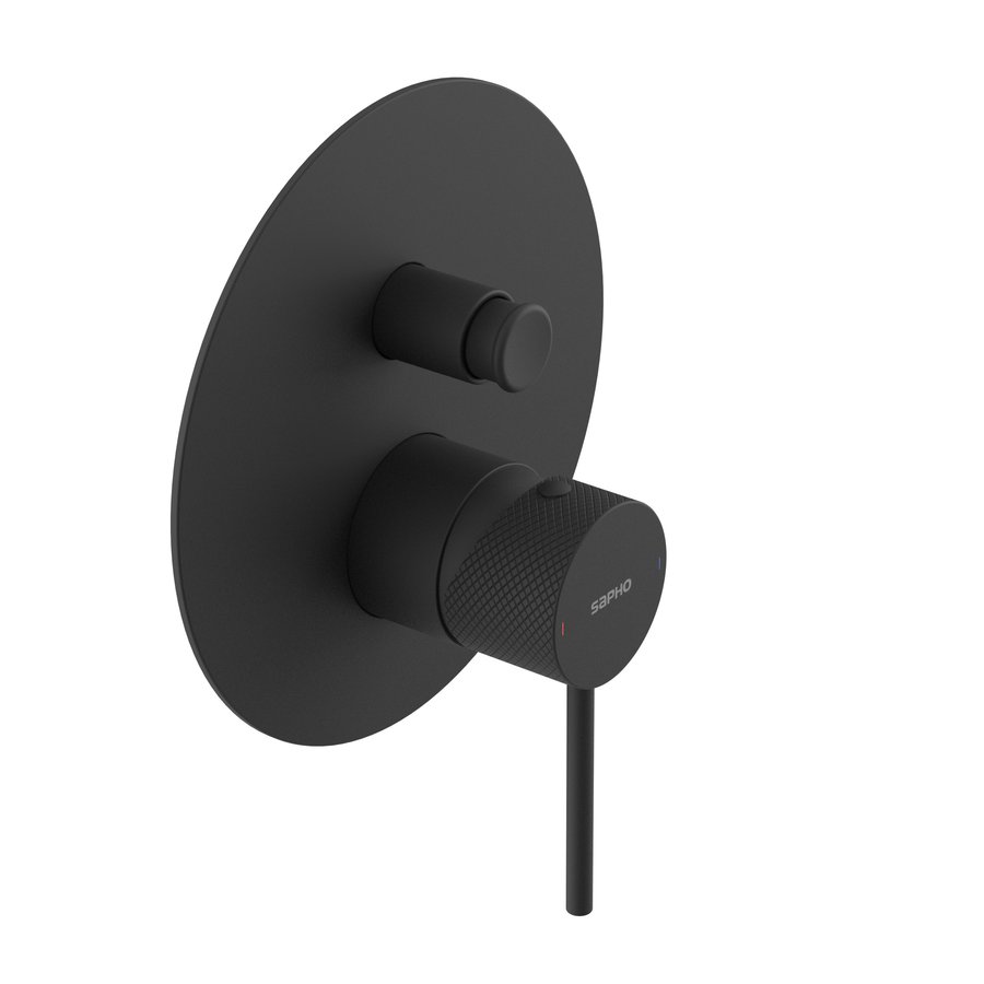 Sapho ULTRASAN 2-irányú falba süllyesztett csaptelep, matt fekete UT042VB