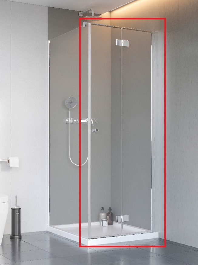 Radaway Nes KDJ-B zuhanykabin ajtó 80 cm jobbos, króm 10025080-01-01R