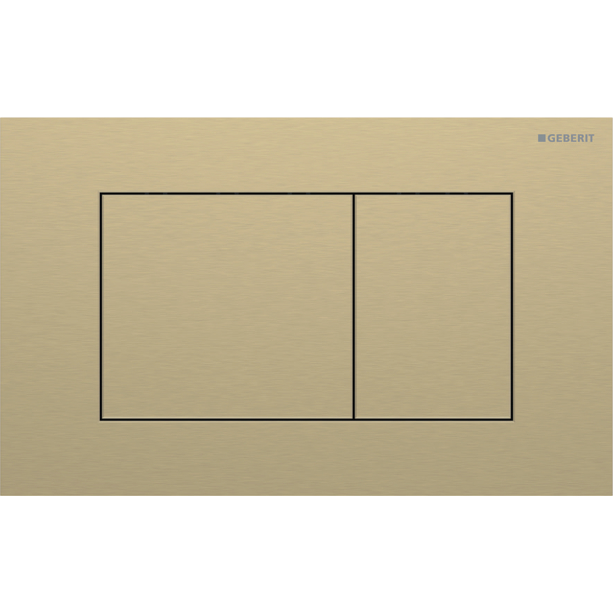 Geberit Sigma40 Square működtetőlap 2 mennyiséges öblítéshez easy-to-clean bevonattal, szálcsiszolt sárgaréz 115.629.QF.1