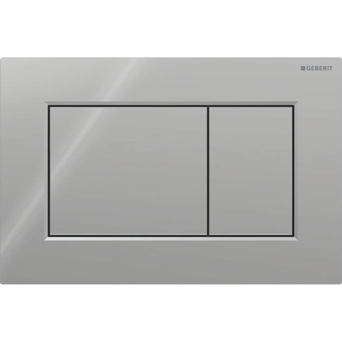 Geberit Sigma01 Square működtetőlap 2 mennyiséges öblítéshez, fényes króm 115.660.21.1