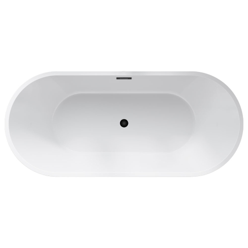N-smart OXAN B&W 170×75 cm szabadonálló kád, fehér/fekete NSKSZ-OXA170-BW