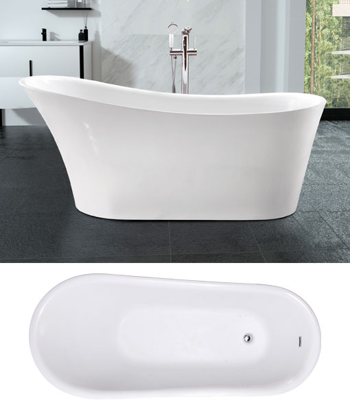 N-smart Mira 170×74 cm szabadonálló kád, fehér NWKSZ-MIR170