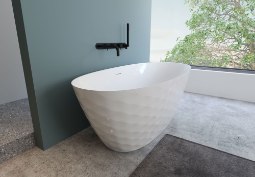 Niwell Kyra matt 160×75 cm szabadonálló kád, matt fehér NW-KSZ-KYR166-MW