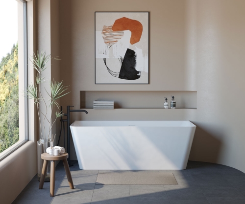 Niwell Gerda 170×78 cm szabadonálló kád falhoz, fényes fehér NW-KSZ-GER170