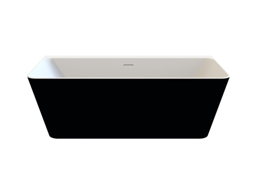 Niwell Gerda matt b&w 170×78 cm szabadonálló kád falhoz, matt fekete/fehér NW-KSZ-GER170-MBW