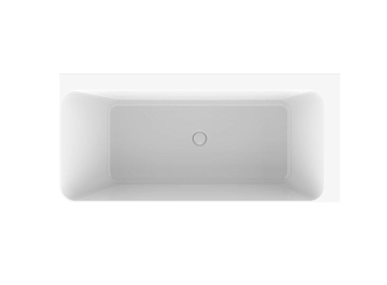 Niwell Ilda-R matt b&w 170×78 cm szabadonálló kád falhoz jobbos, matt fekete/fehér NW-KSZ-ILD-R170-MBW