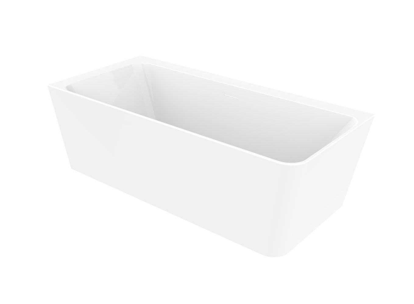 Niwell Ilda-L matt 170×78 cm szabadonálló kád falhoz balos, matt fehér NW-KSZ-ILD-L170-MW