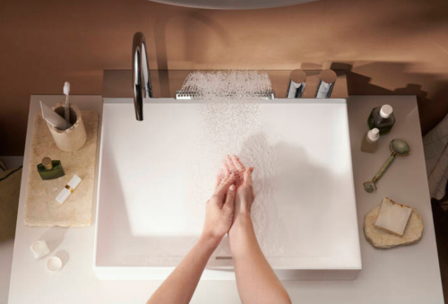 Hansgrohe Avalegra AquaUnit 580/475 mosdórendszer zuhanyvízsugárral, króm 22472000