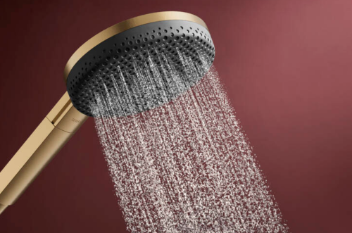 Hansgrohe Raindance Alive Select S kézizuhany 125, 3jet, Ecosmart+, szálcsiszolt bronz 24512140