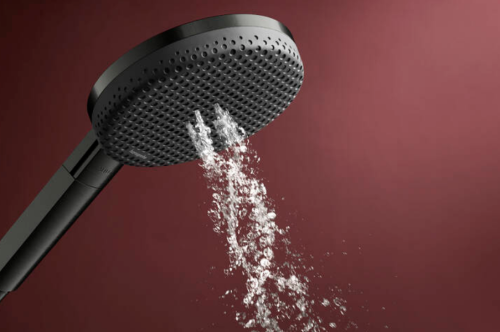 Hansgrohe Raindance Alive Select S kézizuhany 125, 3jet, Ecosmart+, szálcsiszolt fekete króm 24512340