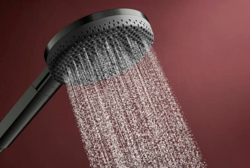 Hansgrohe Raindance Alive Select S kézizuhany 125, 3jet, Ecosmart+, szálcsiszolt fekete króm 24512340