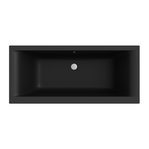 Niwell PETRA LUX Slim 170x80 egyenes kád, matt fekete WANW.SAD.170.080.BLS