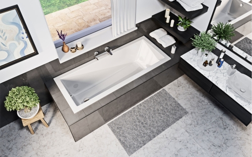 Niwell Wave Slim 160x80 cm egyenes kád WANW.WAV.160.080.WHS