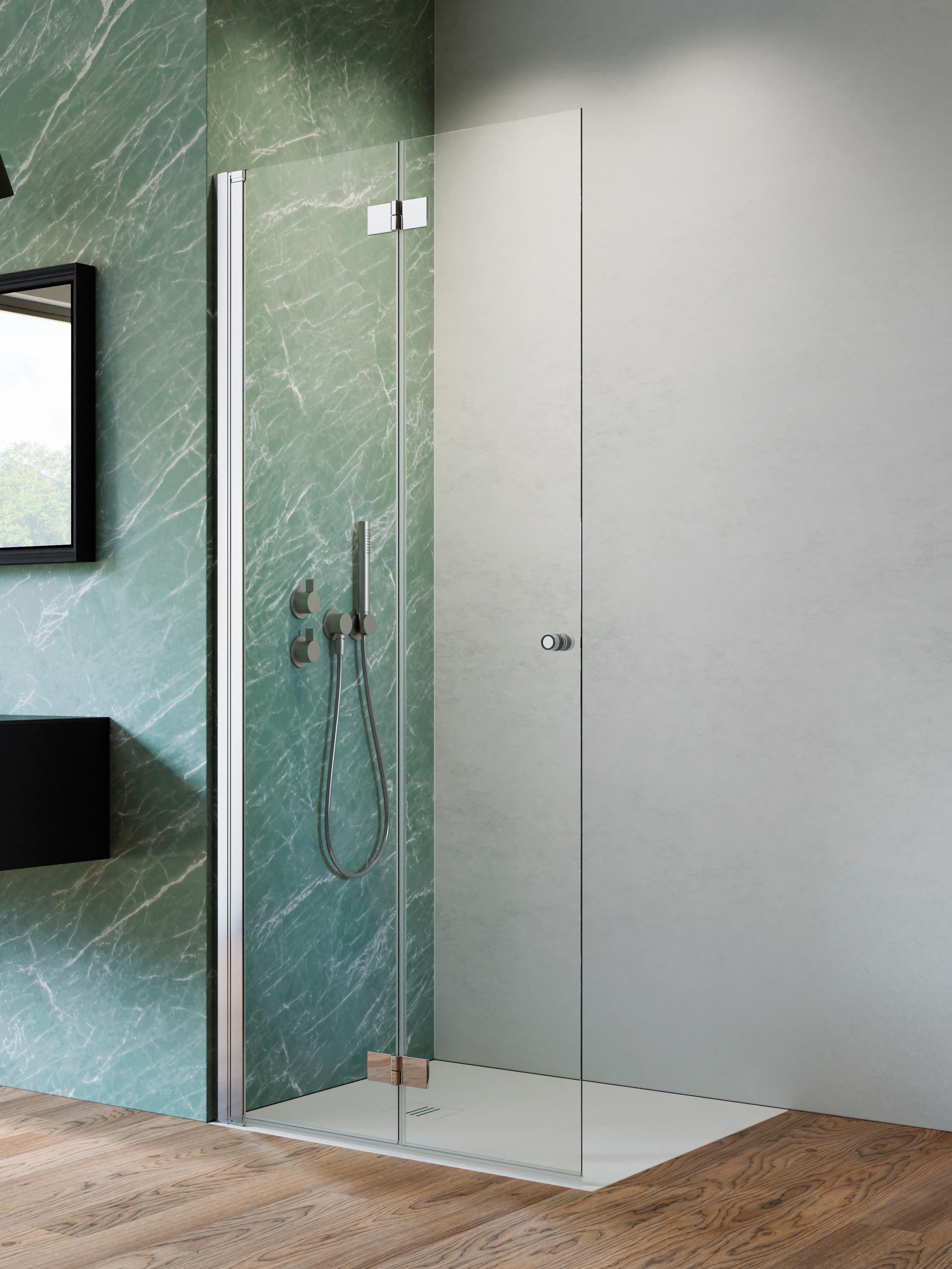 Radaway Nes KDD-B 90 cm balos Walk-in zuhanyfal, króm 10024090-01-01L