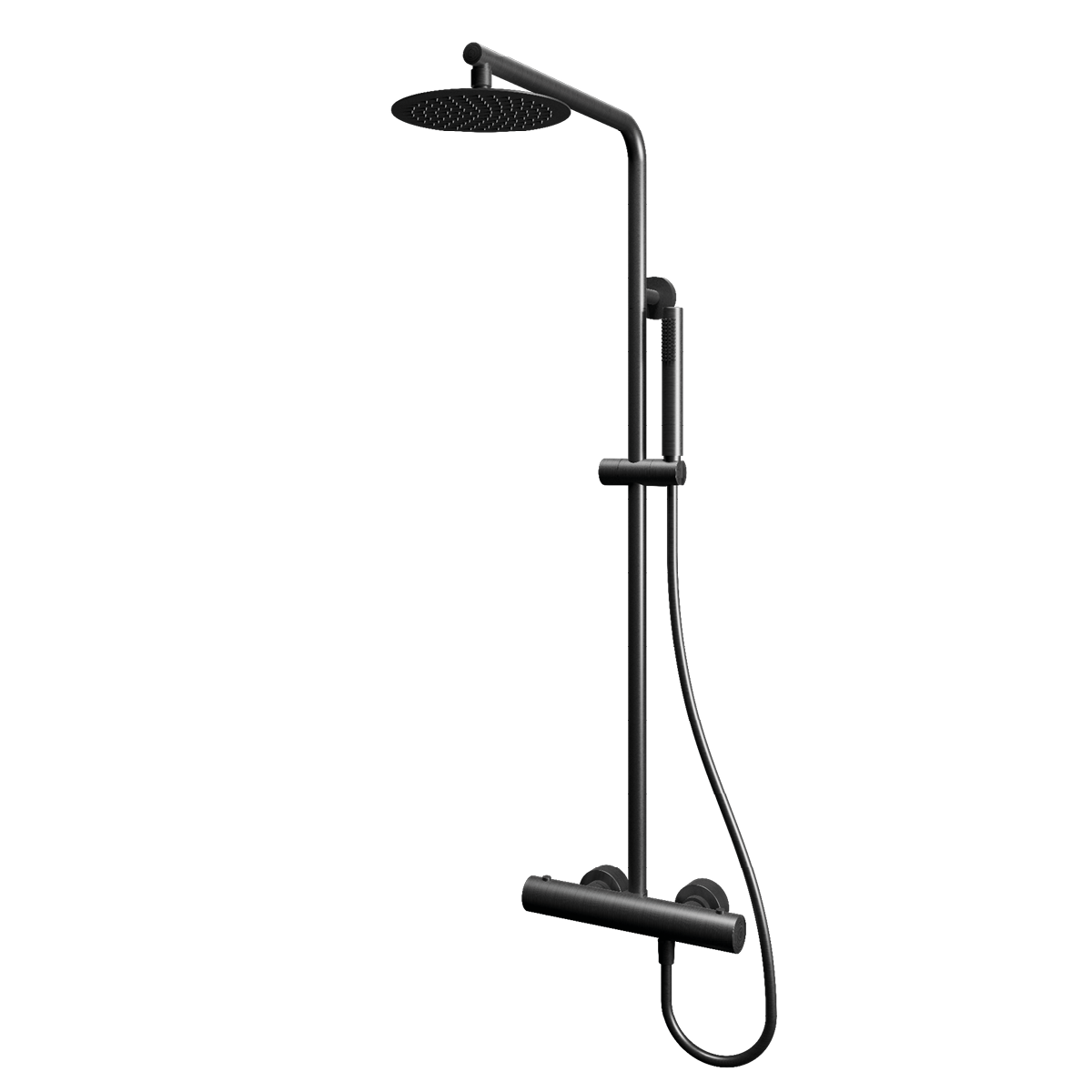 Emporia Rio termosztátos zuhanyrendszer, szálcsiszolt gunmetál 0401201BN