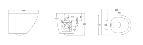 Alca Solid perem nélküli fali wc slim lassú záródású wc ülőkével WC SOLID
