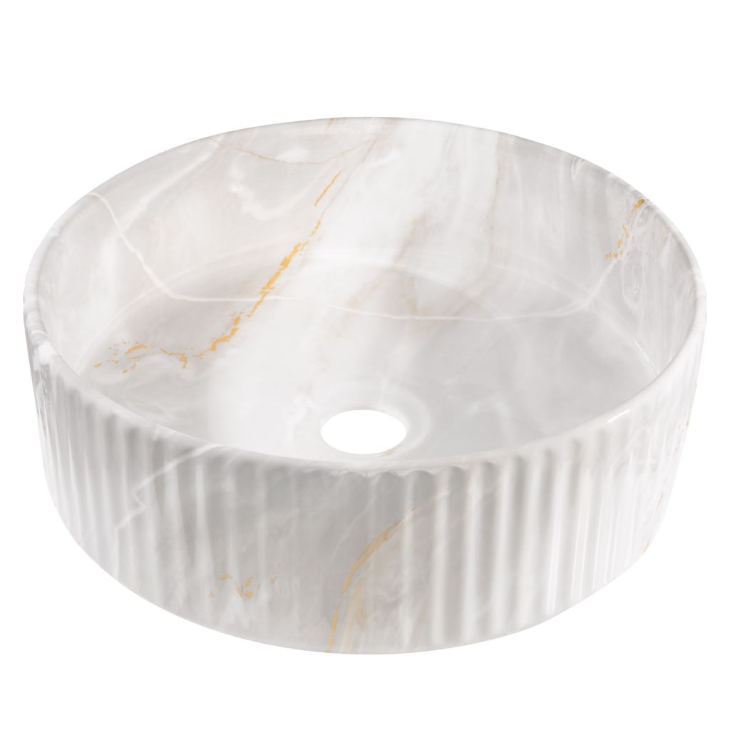 Invena GLAMOUR 36 cm pultra ültethető mosdó, márvány CE-63-703-C